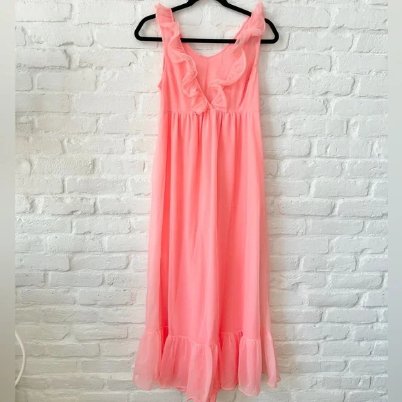 Pink Ruffle Maxi Dress - Picture 3 of 5